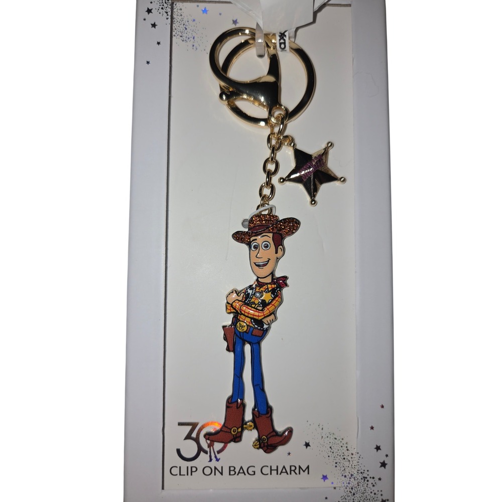 Disney Pixar‎ Toy Story Woody Bag Charm Multi New 30th Anniversary Keychain